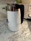 Corelle Stovetop Percolator Coffee Pot Ceramic White blue Floral Lid 9 Cup 