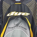 Vtg Dye Paintball Jersey Mens Xl Black Gold Gray Yellow Long Sleeve Padded