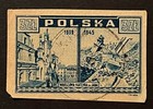 Travelstamps  1945 Poland Imperf Stamps Sg 541 3zt Used Handstamped    Faults