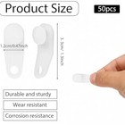 Pangda 50 Pieces Curtain Track Glider Hooks White Plastic Curtain Rod Hooks