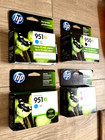 4 Sealed Genuine Hp 950xl 951xl Inkt Cartridges  2 Cyan  1 Magenta   1 Black  