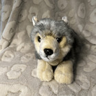 Aurora World Miyoni Lying Wolf Cub Plush Stuffed Animal Toy 12   