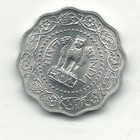 High Grade Bu 1975 India 10 Paise Coin-strong Luster-dec578