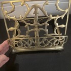 Vintage Brass Book Stand Ornate Folding Cookbook Bible Recipe Display 9  X  7 5 