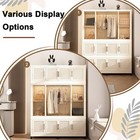 Portable Wardrobe Closet Storage Organizer For Clothes Dresser 12 Doors 12 Cubes