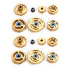 For 1 14 Tamiya Truck Brass Shaft Gears Metal Motor Teeth Copper Axis Gears Sets