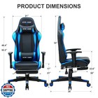 Gtracing Gaming Chair With Footrest  Ergonomic Computer Game Desk Chair  Recl