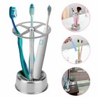 Stainless Steel Toothbrush Holder Toothpaste Stand Rack Bathroom  Household