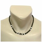 Hawaiian Jewelry Puka Shell And Black Coconut Bead Necklace 18  From Maui Hawaii
