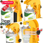 Spray Can Extension Pole Adaptor With Adjustable Bottom Bracket Yellow