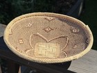 Vintage African Tonga Round Woven Basket Approximate Diameter 11   