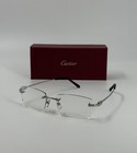 New Cartier Rimless Unisex Platinum Eyeglasses Frames