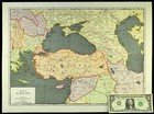 Vintage Black Sea Map Of Turkey Syria Southern Asia Large Eastern Europe