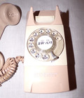 Telephone 1971 Starlite Automatic Electric Beige Rotary Wall Telephone Untested