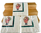 3x  Vtg Nos 1970 s Hallmark Christmas 16 Pack Napkins Holiday Santa 5  X 5 