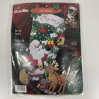 Bucilla Plaid Santas Friends Felt Applique Christmas Stocking Kit 84586 18    New