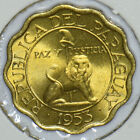 Paraguay 1953 10 Centimos Lion Animal 190856 Combine Shipping