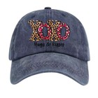 Xoxo Hugs   Kisses Leopard Print Vintage Washed Baseball Cap Trendy Gift