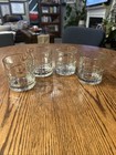 Anchor Hocking Tartans Double Old Fashioned Glasses Tumblers Vintage Set Of 4