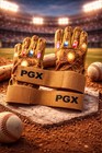 Pgx Power Stones Youth Baseball Batting Gloves Long Cuff Youth Medium