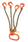 John Sakash 3 8  Grade 80 4 Leg Chain Sling 3ft Reach W Hooks Rigging Lifting