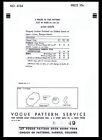 Vogue   6124 Hat Turban Beret Fabric Sewing Pattern Vintage Millinery 22  Or 23 