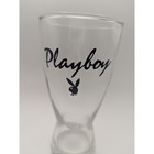7  Playboy Bunny Dark Blue Logo Tall Beer Glass Bar Drinkware Advertising
