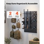 Uimoso Gun Rack Wall Mount With Modular Pvc Panels And Steel 2 Rifles  4 Pistols