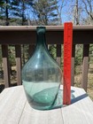 Demijohn Aqua Glass Wine Bottle Vase Shelf Sitter Nautical Colored Glass Window