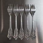 Wallace Grande Baroque Sterling Silver 5 Cocktail Seafood Forks Lot