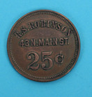 Butte Montana 25c Daly Monument R s  Robinson Historic Antique Trade Token Mt