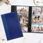 Photo Album 4x6 300 Photos Large Capacity Leather Cover Wedding Family Blue