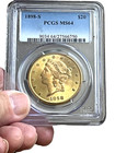 1898-s  20 Gold Liberty Head Double Eagle - Pcgs Ms64