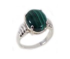 18thc Antique 6  ct  Malachite sterling Ring  Ancient Roman Amulet Venus Juno Gem