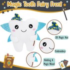 Tooth Fairy Pillow With Shiny Wings plush Toy With Pocket tooth Fairy Souvenir 