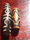 2 Pre-1800s Indo tibetan Old Agate Assorted Dzi Bead