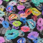 Eton Nwt 100  Silk Pocket Square In Multicolor Lip Print Made In Italy
