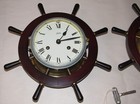 German Schatz   Sohne Nautical Ship s Bell Clock And Barometer Matching Set