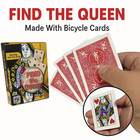 Find The Queen Magic Trick Bicycle Ryder Red Backs Close Up Packet Lady Changes