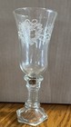 Clear Glass Floral Candle Holder Candlestick W  Detachable Hurricane Shade