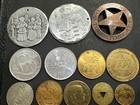 Collectible Vintage Junk Drawer Coins  Tokens  Medals tags See Pictures