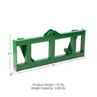 Titan Attachments Green Global Euro Hay Frame Attachment Fits John Deere Tractor