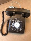 Vintage Itt  1985  Desk Top Rotary Dial Phone Chocolate Brown