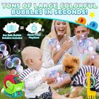 Bubble Machine For Toddlers Kids  Blower With 8oz Solution  Make Extra Green 