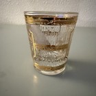 Wisconsin Dells Shot Glass Boat Ride And Stand Rock Souvenir 22k Gold By Culver