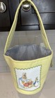 Pottery Barn Kids Peter Rabbit Easter Treat Bag Basket Yellow Lined Nwt 2010
