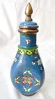 Vintage Chinese Cloisonn   Enamel Covered Baluster Cabinet Vase     6  X 2    