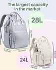 Large Diaper Bag Travel Maternity Backpack With Stroller Straps And Pockets