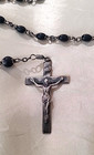 Vintage Sterling Silver Rosary Beads 20  Long