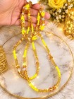 Eleke Santeria Ifa Yoruba Collar Pulsera Religious Pendant Oshun Necklace Gold